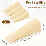 4 Pcs Wooden Door Stop Stopper Solid Non-Slip Doorstop Shims Triangle Wood Block Security Door Stopper Fit for Bottom of Door On Tile, Concrete, Carpet, Wooden Floor salbsever