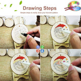 AerWo Natural Wood Slices Christmas Ornaments, 50 Pcs 2.7-3.1 Inches Small Wood Slices with Holes, Round Plain Wooden Circle Ornaments Blanks for DIY Crafts Unfinished Xmas Wooden Ornaments AerWo