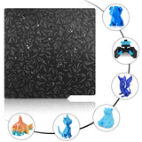 CCTREE PEO Diamond Build Surface Sticker 257x257mm, 3PCS 3D Print Heat Bed Platform Sticker Without Spring Steel Sheet and Magnetic Base for Bambu Lab X1/X1C/P1P/P1S/A1 3D Printers CCTREE