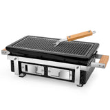 Onlyfire Charcoal BBQ Grill Hibachi Grill with Grid Lifter, Portable Yakitori Grill with Stainless Steel Grill Grate, BBQ Grill for Outdoor Camping Picnic Patio Backyard Cooking, 16 x 9 In Black ONLYFIRE GRILLS