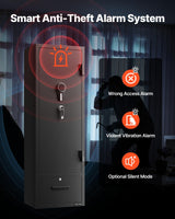 VEVOR 4 Gun Safe, Long Gun Cabinet for Rifles and Pistols, Quick Access Rifle Safe with 2 Ammo Slots, 2 Pistol Pockets & 2 Adjustable Racks, Large Digital Cabinet with Key and Password Lock VEVOR