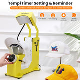 Whubefy 3in1 Hat Press Heat Machine for Caps - Auto Hat Heat Press w/3 Platens - No Crease No Stick - One-Touch Easy Press Cap Heat Press for Hats T-Shirts Small HTV Iron on Vinyl Sublimation Projects Whubefy