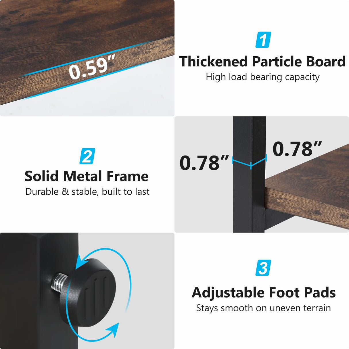 Tribesigns Bookshelf, Industrial 5-Tier Etagere Bookcase, 70.8 inch Tall Bookshelf with 8 Open Storage Shelf, Book Shelf Display Tack Shelving Unit for Home Office Living Room, Rustic Brown Tribesigns