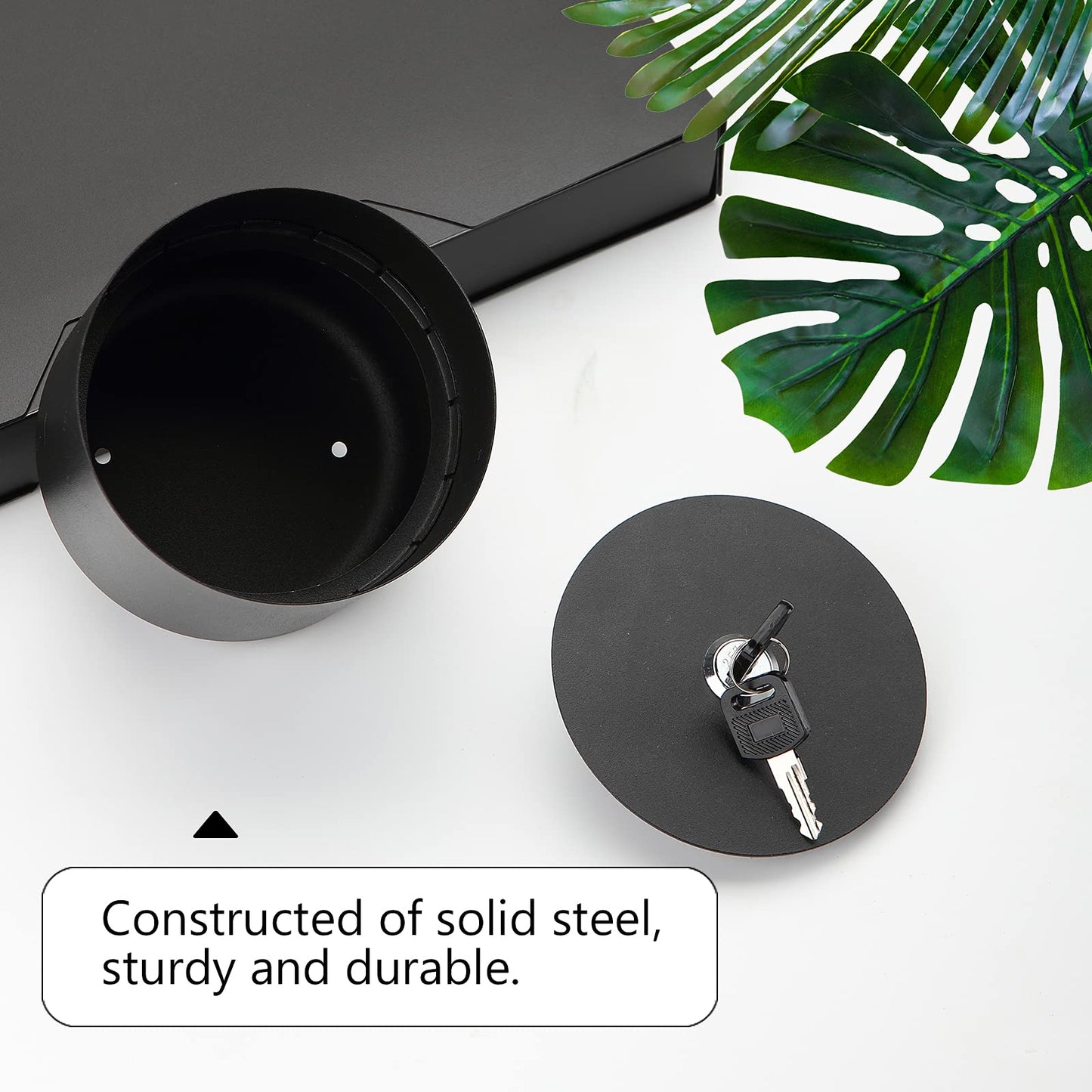 Younion Flower Pot Diversion Safe with Key Lock, Secret Hidden Safe Lock Box, Perfect for Hiding The Valuables Inside Flower Pot’s False Bottom, Plants Not Include