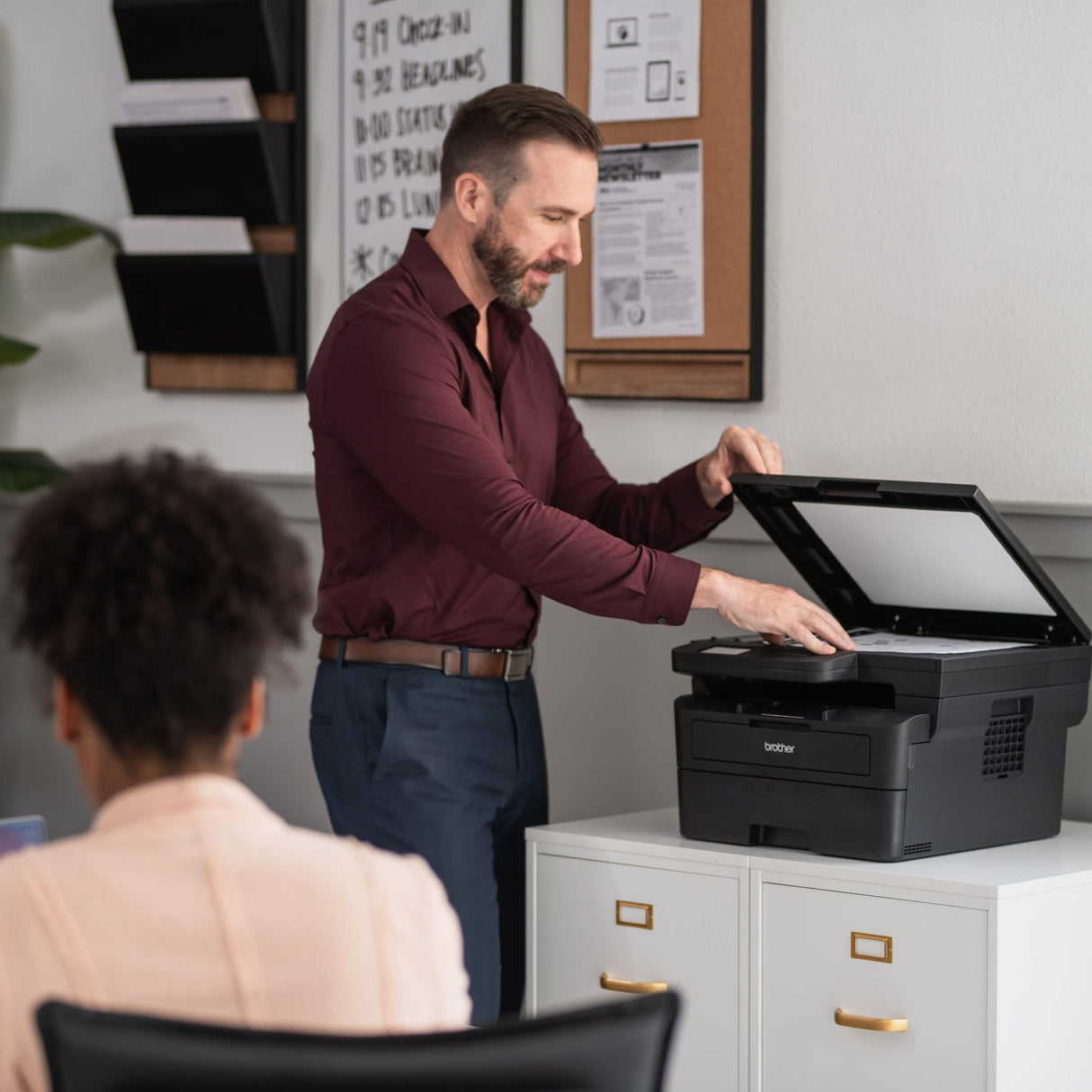 Brother HL-L2480DW Wireless Compact Monochrome Multi-Function Laser Printer with Copy and Scan, Duplex, Mobile, Black & White | Includes Refresh Subscription Trial(1), Amazon Dash Replenishment Ready Brother