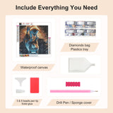 SJUTOUCI Dog and Wolf Diamond Painting Kits for Adults, Diamond Art Kits for Beginners, 5D Round Diamond Dots Gem Art Craft for Home Wall Decor 12x12 inch, Animals SJUTOUCI