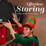 Handy Laundry Rolling Tree Storage Bag - For 9-Foot Artificial Christmas Holiday Tree. Zippered Bag, Carry Handles and Wheels for Easy Transport. Protects Against Dust, Insects, and Moisture. (BLACK) Handy Laundry