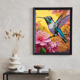 Ninonly Paint by Numbers Kit Framed Canvas, Hummingbird Paint by Number Arts and Crafts Kits for Adults Beginner, Brushes, Acrylic Painting, 9 * 12 Inch Ninonly