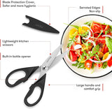 Kitchen Shears, Kitchen Gadgets Utensil Set, iBayam All Purpose Kitchen Shears with Protective Sheath Durable Stainless Steel Scissors, Cooking Kitchen Utensils, Soft Grip Comfort Handle, 8.5 Inch iBayam