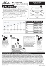 Hunter 36-48 inch DC Accessory Extension Wire Kit for Ceiling Fans - 99697 Hunter