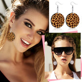 Yaomiao 36 Pcs Christmas Sublimation Blank Earrings Bulk Heat Transfer Earrings Unfinished Wood Transfer White Earring with Hooks for DIY Jewelry Making (Round Style) Yaomiao