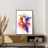 Framed Paint by Numbers Kit for Adults Beginner Hummingbird, Adult Paint by Number Kits on Canvas Framed Bird, DIY Acrylic Oil Painting by Numbers with Frame, Perfect for Home Decor Gift 8 X 12 Inch Okarina