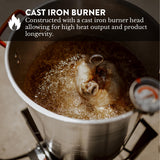 GasOne 30QT Turkey Fryer and 10QT Fish Fryer Set, Seafood Boil Steamer, Crawfish Boiler, Outdoor Cooker for Crab, Shrimp, Lobster, Complete Black Fryer Kit for Holiday and Seasonal Cooking Gas One