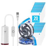 Vacbird 3D Filament Vacuum Storage Bags Kit with USB Pump, 20 Pcs Storage Bags for 3D Printer Filament, Compression Storage Bags Keep Filament Dry Vacbird