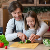 FoldTier 12 Pcs Bulk Wooden Cutting Board Small Kitchen Charcuterie Board with Handle Blanks Serving Cutting Board Tray with Oval Hole in Corner Housewarming Gift, 8 x 6 Inch(Bamboo) FoldTier