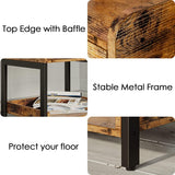 LIKIMIO Nightstand, Set of 2 Bedside Table with Charging Station, Small End Table with Storage Drawer and Shelf for Bedroom and Living Room, Easy Assembly, Stable and Sturdy, Vintage Brown LIKIMIO