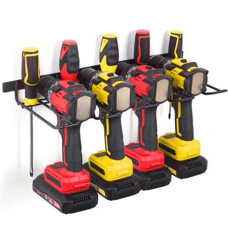 reliahom Power Tool Organizer, Cordless Drill Holder Wall Mount, Garage Tool Storage Rack, Heavy Duty Tool Rack for Garage and Workshop, Quick Installation in Minutes, 1 Pack reliahom