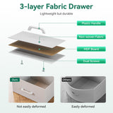 KKL White Dresser for Bedroom with Light Strip & Power Outlet — 8 Drawers Dressers & Chest of Drawers with Shelf, Wood Top, Metal Frame, Wide Dressers for Girls Bedroom, Living Room, Hallway, Closet KKL