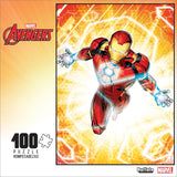 Buffalo Games - Marvel - The Armored Avenger - 100 Piece Jigsaw Puzzle for Families Challenging Puzzle Perfect for Family Time - 100 Piece Finished Size is 15.00 x 11.00, Large Buffalo Games