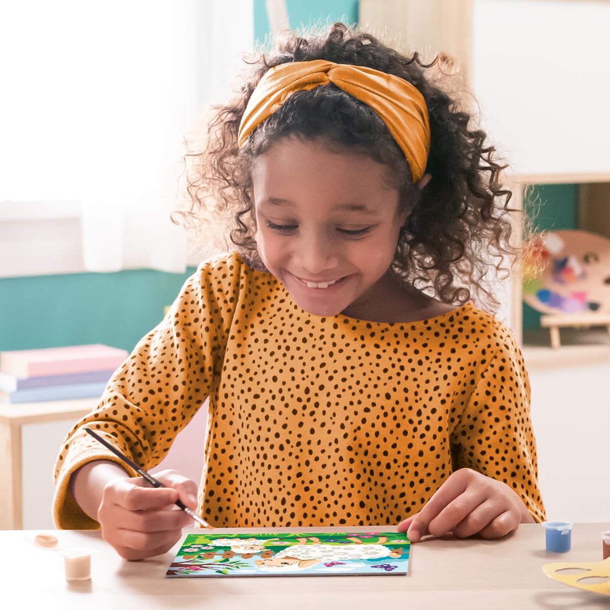 Ravensburger CreArt Sheep and Lamb Paint by Numbers Kit for Kids - 23723 - Painting Arts and Crafts for Ages 9 and Up Ravensburger