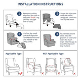 Eco-Ancheng Wingback Chair Slipcover 2 Piece Wingback Chair Cover Spandex Wing Chair Slipcovers Wingback Armchair Covers with Elastic Bottom for Living Room Wingback Chair Eco-Ancheng