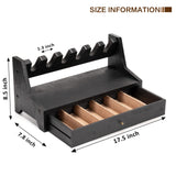 DGWJSU Pistol Rack Gun Safe, Real Wood Handgun Rack Holder for Gun Cabinet Accessories, Rustic Style Gun Rack Organizer for Nightstand, Gifts for Men DGWJSU