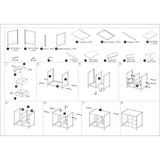 Bamboo Nightstand, Modern Side Table with Drawers and Open Shelf, Bamboo Legs for Bedrooms, Dorm Rooms, and Tight Spaces (Primary) LUNUMAOS