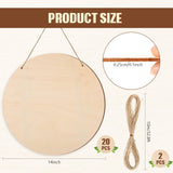 Suzile Blank Wood Rounds Circles for Crafts 14 Inch Unfinished Wooden Signs Crafts Discs for DIY Christmas Home Decor Painting Door Hanger Design Suzile