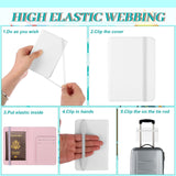 6 Pieces DIY Sublimation Passport Holder Covers, PU Leather Blank Heat Transfer Travel Passport Book Holder Wallet Cover for Passport, Business Cards, Credit Cards, Boarding Passes(Pink+Gray) Easywiny