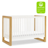NAMESAKE Nantucket 3-in-1 Convertible Crib with Toddler Bed Conversion Kit in Warm White and Honey, Greenguard Gold Certified (M23301RWHY) NAMESAKE