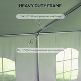 Outsunny 19.5' x 39' Party Tent, Heavy Duty Outdoor Canopy Tent Shelter with Removable Sidewalls, 2 Doors and 20 Windows, Large Tents for Parties, Wedding, Events, BBQ Grill, White Outsunny