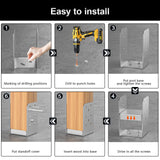 FMhotu 4"x 4" Post Base, 2Pcs Stainless Steel Adjustable Post Anchor Bracket (Internal 3.5 x 3.5), Adjustable Post Base for Pavilion Deck Porch Handrail Railing Support Decorative Anchor Plate FMhotu