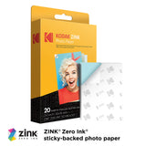 KODAK Step Instant Smartphone Photo Printer - 75 Sheets Bundle - Portable Mini Color Wireless Mobile Printer - Zink 2x3” Sticky-Back Photos - Bluetooth Compatible with Smart Devices - Fun App -White KODAK