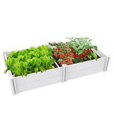 sunny cosy 6' x 3' Vinyl Raised Garden Bed Screwless Planter Box for Gardening, Whelping Pen and More sunny cosy