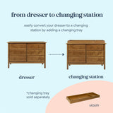 Davinci Jayden 6-Drawer Double Wide Dresser in Chestnut, Greenguard Gold Certified DaVinci