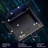 KESONS Gun Safe,Biometric Gun Safe for Pistols,Fingerprint ≤0.1s Quick Access Handgun Safe Pistol Safe with LCD Display for Time Battery/Full-digital Keypad,Safe for Nightstand,car (Frosted Black) KESONS