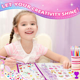 ZMLM DIY Journal Kit for Girls - Gifts for 6 7 8 Year Old Girl, Journal Set Scrapbook Kit Diary Supplies Stationery Set for Girls, Journaling Art Crafts Kit Birthday Gifts for Girls 6-12 ZMLM