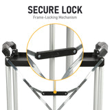 Olympia Tools 89-356 Pack-N-Roll Folding Collapsible Service Cart, Black, 50 Lb. Load Capacity per Shelf, 2-Layers Olympia Tools