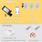 suddus 200 Led Christmas Lights Outdoor Waterproof, 66ft Fairy Lights Plug in Connectable, Warm White Christmas Lights Indoor for Xmas Tree Holiday Party Porch Decor suddus