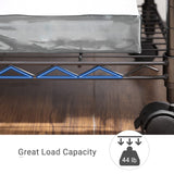 SONGMICS 3 Tier Printer Stand, Printer Table with Wheels, Rolling Printer Cart, Printer Desk with Metal Frame for Home Office, 22 x 18.1 x 26.8 Inches, Black ULGR32BK SONGMICS