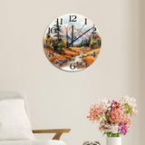 Guangpat Grand Teton National Park Tourist Attraction Wall Clock Grand Teton National Park Large Wooden Wall Clocks 15 Inch Modern Home Decor for Kitchen Bedroom Living Room Office Guangpat