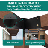 Pergola Brackets 4x4, Pergola Kit Includes 2 Pcs 4-Way 90° Angle Corner Bracket with 2 Pcs Pergola Post Base for 4x4'' (Actual: 3.5x3.5 Inch) Lumber MAHOOMMAKH