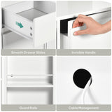 DWVO 71''Tall Kitchen Pantry Storage Cabinet, Modern Buffet Cabinet with Hutch, Kitchen Hutch Cabinet with Outlet, Large Food Pantry Cabinet with Doors and Shelves, Wine Rack for Dining Room, White DWVO