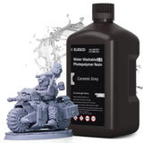 ELEGOO Water Washable 3D Printer Resin 2.0, 405nm UV-Curing 3D Resin with Lower Viscosity, Higher Toughness, Compatible with Saturn Mars Jupiter MSLA DLP LCD 3D Printers, Ceramic Grey 2000g ELEGOO