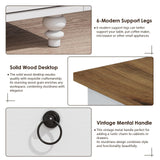 4 EVER WINNER Buffet Cabinet with Storage, 55" Sideboard Buffet Cabinet with 2 Drawers and 4 Doors, Modern Farmhouse Coffee Bar Cabinets, Wood Buffet Table for Kitchen, Dining Room, White 4 EVER WINNER