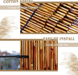 ZNCMRR Natural Reed Fencing Rolls,4FT X 16.4FT Reed Screen Curtain Balcony Reed Fence for Outdoor Backyard Patio（Yellow） ZNCMRR