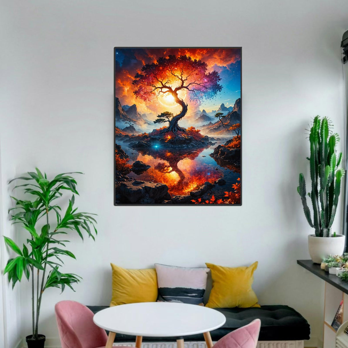 ldazao Paint by Numbers Kit for Adults Tree Paint-by-Number Kits Acrylic On Canvas DIY Trees Adult Oil Painting for Gift Adults' Paint-by-Number Kits Home Wall Decor 16x20 Inch ldazao