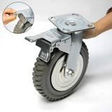 Nisorpa 4 Pack Heavy Duty Plate Casters Set 6 inch Swivel Wheel with Brake Anti-Skid 360 Degree Ball Bearing Castor Wheels(All Swivel,2PCS with Brake 2PCS Without) Nisorpa