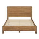 Cozyman Bed Frame Queen Size, Acacia Wood Platform with Headboard, No Box Spring Needed, 800lb Capacity, Non-Slip Without Noise, Easy Assembly, Dark Wood Cozyman