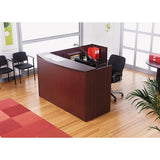 Alera ALE Valencia Series Reception Desk w/Counter,71w x 35 1/2d x 42 1/2h, Mahogany Alera